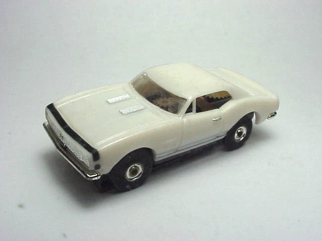 1967 CAMARO WHITE W/BLACK STRIPE HO SLOT CAR  BODY. NEW. NEVER MOUNTED - Image 1 of 1