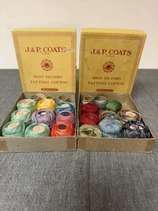 J & P Coats Boilfast Best Six Cord Tatting- Crochet Thread With Original Box - Picture 1 of 7