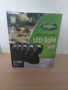 (SF) Blagdon Ultra Bright LED Pond & Garden Lights, 5 x 1w, BD, New - Picture 1 of 5