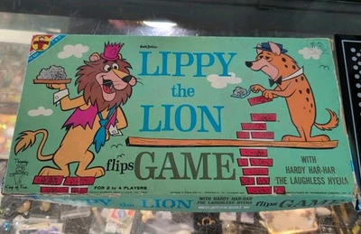 Hanna-Barbera Lippy Lion Flips Board Game Hardy Har Har 1962 Transogram Complete - Image 1 of 4