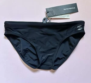“Bad Boy” Vintage Swimwear Brief Size 14 Black New With Tags - Picture 1 of 3