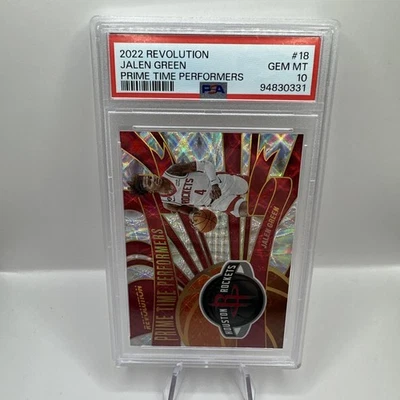 2022-23 Panini Revolution Prime Time Performers #18 Jalen Green PSA 10  - Image 1 of 3