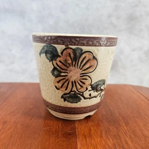 Vintage Made in Japan Ceramic Floral Planter Succulent Cactus Pot Decor - Picture 1 of 6
