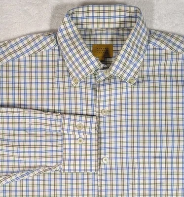 Camisa Robert Talbott Carmel Abotonada Talla Grande Manga Larga Cuadros Foto 1 de 4