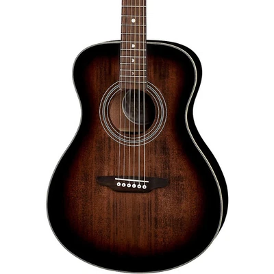 Luna Guitars Art Vintage Folk Solid Top Left-Handed Acoustic Guitar Brownburst - Image 1 of 4