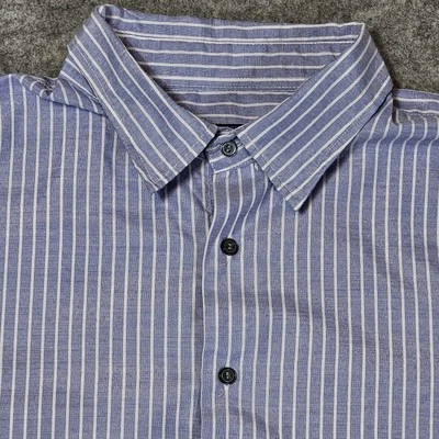 Camisa informal Sahara Club para hombre XXL azul a rayas manga corta con botones Foto 1 de 4