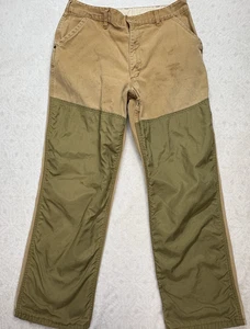 Vintage SafTBak Pants Size 34x29 Brown Canvas Hunting Brush Guard Outdoors USA - Picture 1 of 13