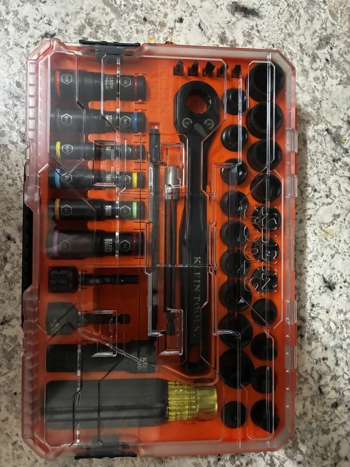 Klein Tools 65500KNECT Juego Completo de Enchufes Abatibles de Paso de Impacto 39 Piezas NUEVO Foto 1 de 1