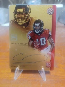 2018 Elements Calvin Ridley Gold Auto /25 Metal Card - Picture 1 of 2