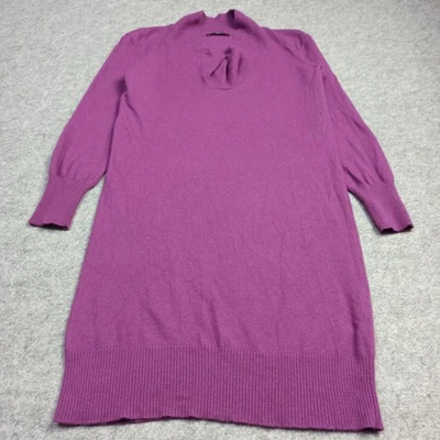 HUGO BOSS Mujer Lana Virgen Vestido TALLA S D-36 Violeta Cuello de Punto - Imagen 1 de 4