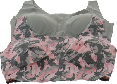 Sujetador de cuerpo invisible Rhonda Shear 2 piezas almohadillas extraíbles verde camuflaje XL NUEVO SIN ETIQUETAS (1168) Foto 1 de 4