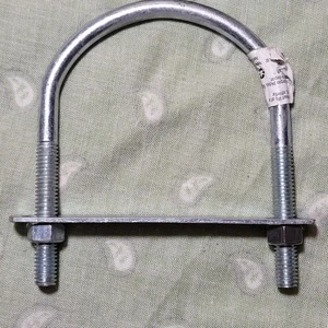 Paquete de 5 pernos en U gruesos chapados en zinc Everbilt para tubería de 3" #334 3/8"X3 7/16" X4 9/16 - Imagen 1 de 5