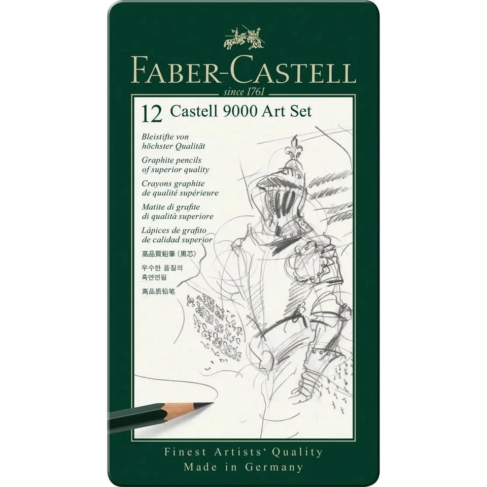 Faber-Castell Castell 9000 Art Set Pencil 12 Tin Set - Image 1 of 4