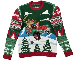 Maglione Blizzard Bay Uomo Brutto Natale S Babbo Natale Elfo ATV Fuoristrada Festa - Foto 1 di 14