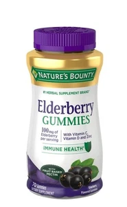 Nature's Bounty Elderberry Gummies Immune Health 70 Gummies exp 04/26 - Picture 1 of 4