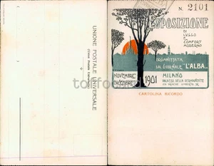 MILANO CITTA'-ESPOSIZIONE LUSSO GIORNALE ALBA 1901-AUTORE TADDIO-D18-49 - Picture 1 of 1