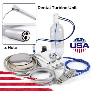 Unidad de Turbina Aire Dental 4 Orificios 3 Vias Jeringa Botella per compressore - Foto 1 di 22