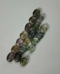 Tourmaline Oval Smooth Beads Multi Color 18 Piece 31 Cts App. Natural Gemstone - Picture 1 of 6