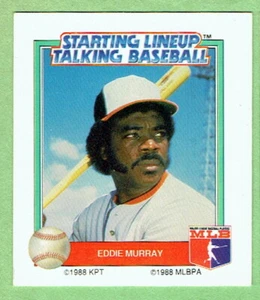 EDDIE MURRAY Orioles ~ 1988 Starting Lineup Talking Baseball card ~ FREE SHIP - Picture 1 of 1
