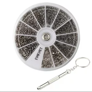 600 SORTIMENT MICRO UHRENSCHRAUBE FÜR UHR SCHMUCK REPARATUR UND BRILLE EDELSTAHL - Bild 1 von 4