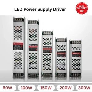 Slim DC 12V LED Driver Transformer, IP20 Power Supply for Cabinet - Picture 1 of 28