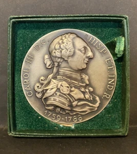 SPAIN, Medalla, 1960s, CAROL. III D.C. HISP...1759-1766, uncirc, X. & F. Calico - Bild 1 von 8