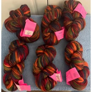 Ironstone "Fun" Yarn 6 Hanks Colorful 85% Wool 15% Silk - Picture 1 of 6