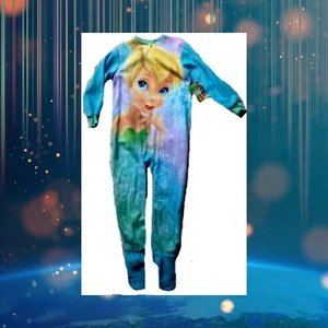 Disney Fairies Tinkerbell SLEEPWEAR Footed Fleece 1 Piece LS (XS 4/5) NEW - Picture 1 of 1