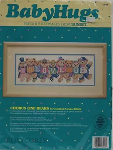 Dimensions BabyHugs Chorus Line Bears Counted Cross Stitch Kit 135496 NIP - Picture 1 of 2