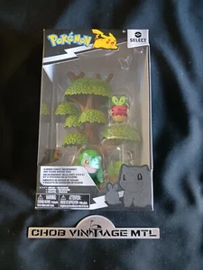 Pokemon Figure Display Summer Forest Environment With Bulbasaur & Applin 6"x4" - Picture 1 of 3