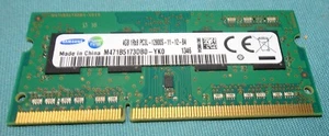 Samsung Laptop Memory 4GB 1Rx8 = PC3L-12800S- M471B5173DB0-YK0 - Picture 1 of 3