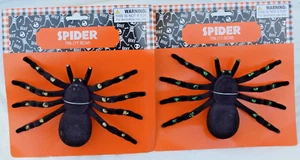 Lot of 2 Jumbo Spiders Tarantula Halloween Decor 7" - Picture 1 of 7