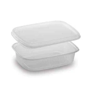 250 Stück Feinkostbecher mit Deckel, 200ml rechteckig Verpackungsbecher Salatbox - Bild 1 von 5
