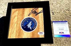 JOSH MINOTT Timberwolves SIGNED & FRAMED Floor PSA/DNA MINNESOTA - Picture 1 of 2