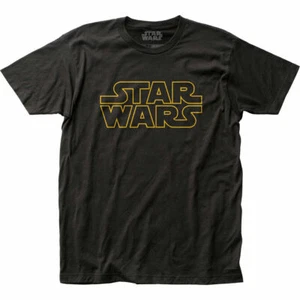 Star Wars Logo T Shirt Mens Licensed Jedi Movie Baby Yoda Classic Retro Black - Picture 1 of 2