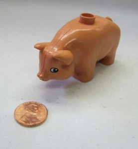 Lego Duplo LARGE FAT ADULT PINK PIG BOAR SOW Farm Zoo Huge Hog for Farmer #2 - Picture 1 of 4