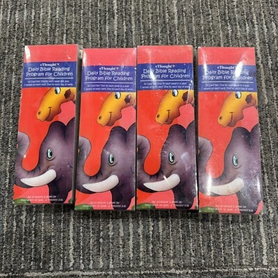 LOT OF 4 eThought- Daily Bible Reading Programs for Children 52 card sets - BUB Foto 1 de 3