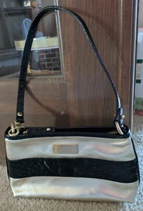 Brahmin Anytime Mini Gold Holiday Vineyard, Smooth+Croc Embossed Leather New - Picture 1 of 7