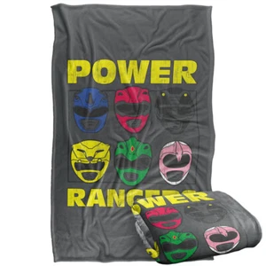 Power Rangers Ranger Heads Silky Touch Super Soft Throw Blanket, 36"x58" - Picture 1 of 7