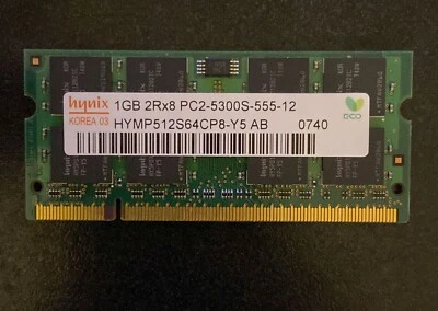 MODULO SODIMM 1GB HYNIX HYMP512S64CP8-Y5 AB (A/N HYMP512S64CP8-Y5 AB) usato - Immagine 1 di 2