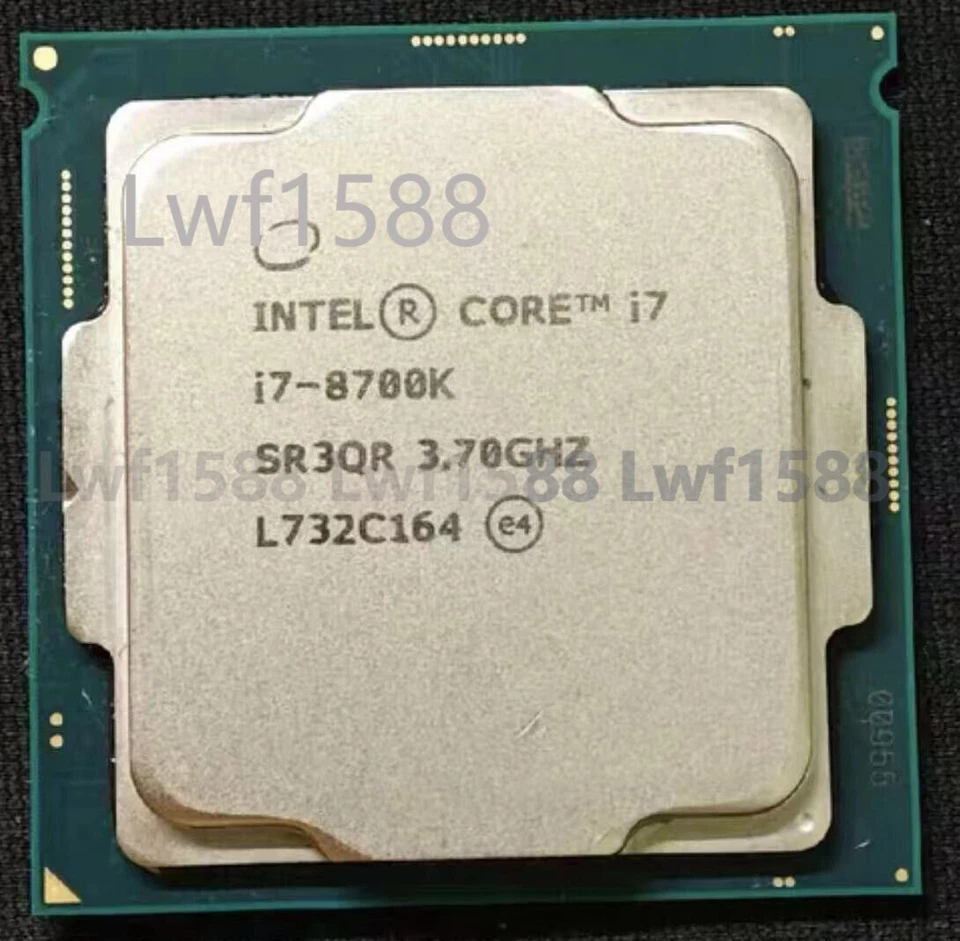 Intel Core i7-8700K six-core 3.7GHz 95W LGA 1151 SR3QR CPU processor - Image 1 of 1