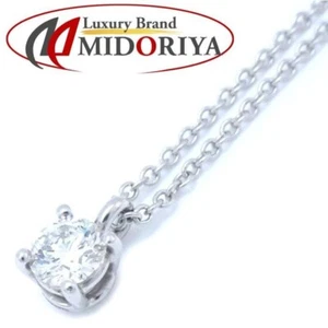 Tiffany & Co.Solitario Collana Singolo Diamante 0.23ct.VVS2.3 Eccellente Pt950 - Foto 1 di 9