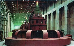 Powerhouse Generators Columbia River McNary Dam P9484 Postcard Unposted - Picture 1 of 2