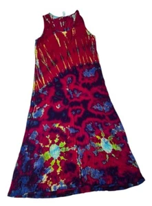 Boho Hippie India Boutique Dress Purple Multi-color free size #113002 viscose - Picture 1 of 10