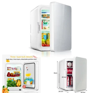 Portable 10L Mini Fridge Bar Table Top Electric Small Drinks Cooler Bedroom Car - Picture 1 of 15
