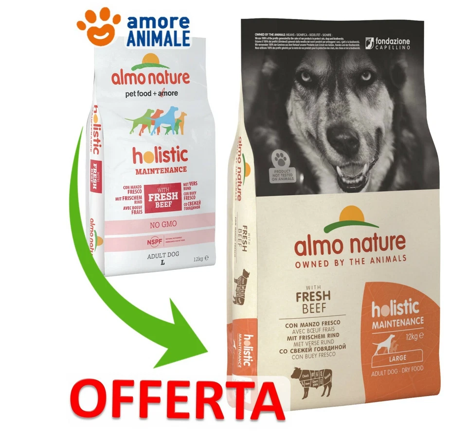 Almo Nature Chien Holistique Grand 12 KG - Bœuf Et Riz - Croquettes Pour Chiens - Photo 1/2