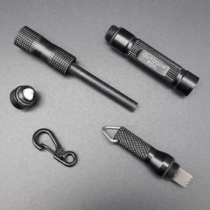 BBQ Zunder Feuerstab Feuerstahl Feuerstein Feuerstarter Kubotan Magnesium EDC - Bild 1 von 5