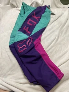 Fox Racing 180 PUR/PK Womens Off Road Dirt Bike Motocross Pants size 9-10 - Picture 1 of 5