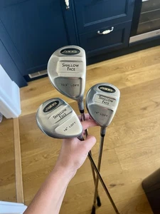 Acer Shallow Face Driver & Fairway Woods Set Steel Shaft Regular Flex Right Hand - Picture 1 of 17
