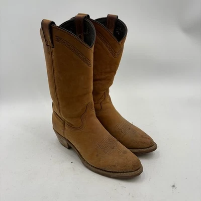 Abilene Boots Womens Western Cowboy Tan Suede Leather Size 7M - Image 1 of 4